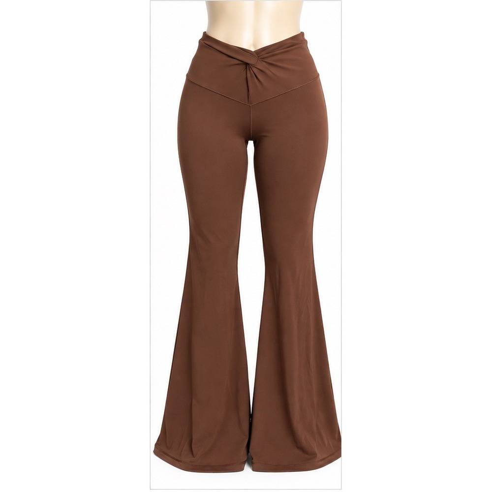 Aerie Offline Real Me Xtra Flare Leggings Brown S Twist Front Yoga
Pilates